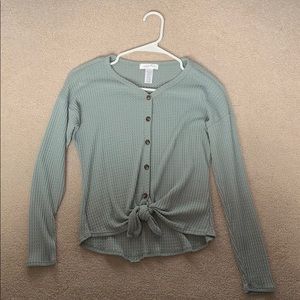 Green/grey light sweater